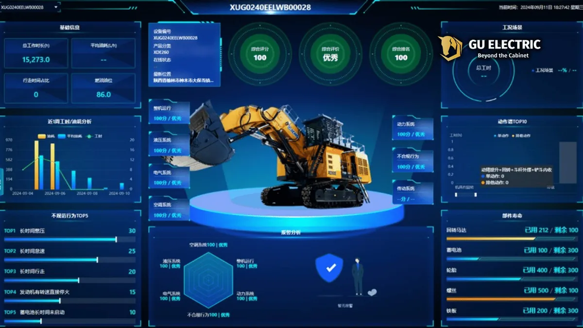 mining vehicle control cabinet 实拍 01