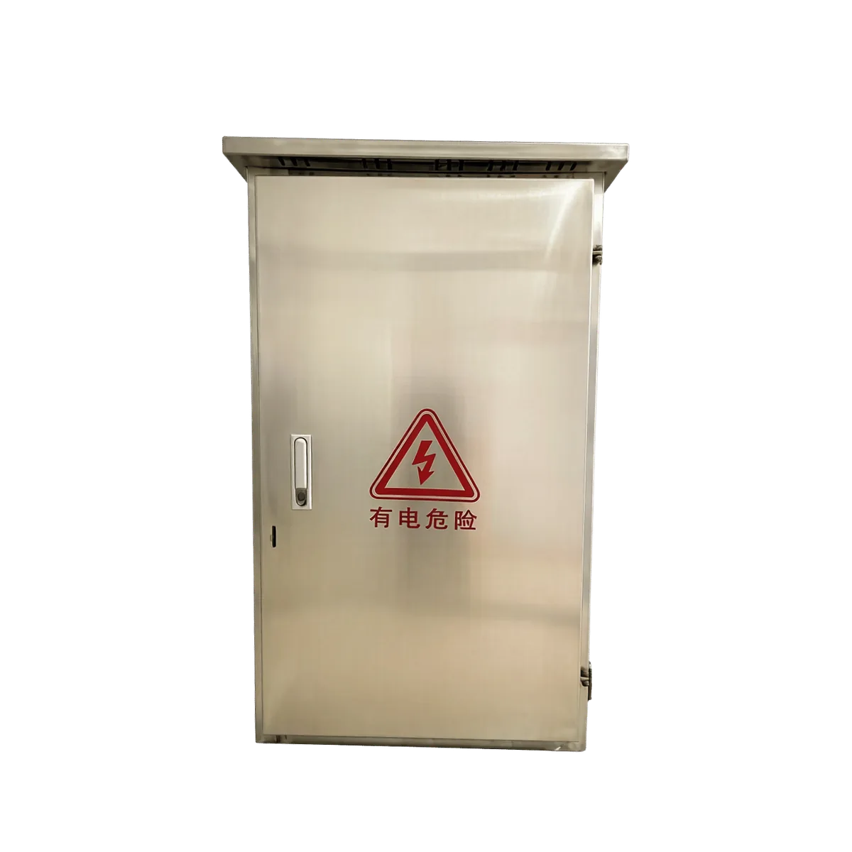 不锈钢户外双门配电柜壳体，带内门结构